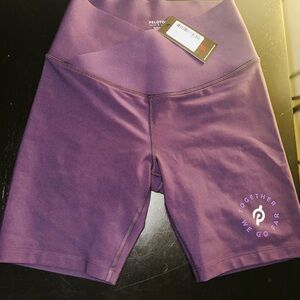 PELOTON Woman’s Bike Short - Size Small Plum Purple “Together We Go Far” NWT